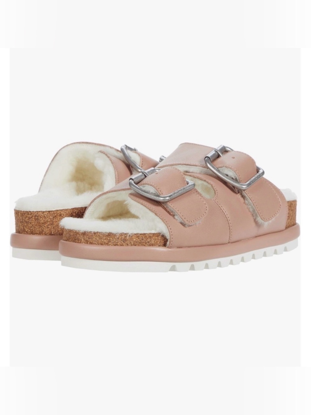 NWT J/SLIDES LYNX Rose Leather Sandal